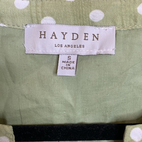 Hayden‎ Los Angeles Green Polka Dot Maxi Dress - Picture 3 of 5